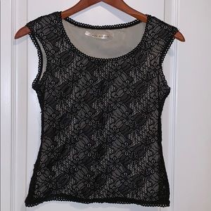 MAX STUDIO lacey shirt with flower detailing